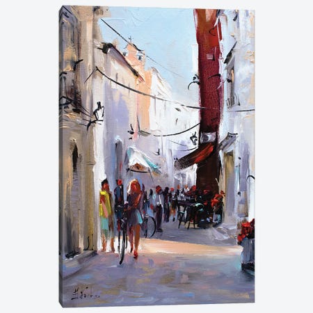 Dalmatia Street On A Sunny Summer Day Canvas Print #BZH164} by Bozhena Fuchs Canvas Art