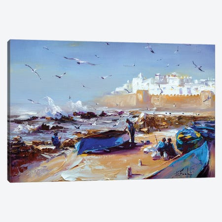 Essaouira, Morocco Canvas Print #BZH165} by Bozhena Fuchs Canvas Wall Art
