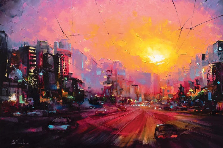 Colorful City Vibes by Bozhena Fuchs wall art