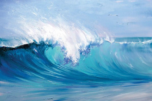 Waves: Turquoise Transparency by Bozhena Fuchs