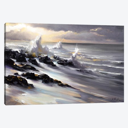 Coastal Surf Canvas Print #BZH181} by Bozhena Fuchs Canvas Art Print