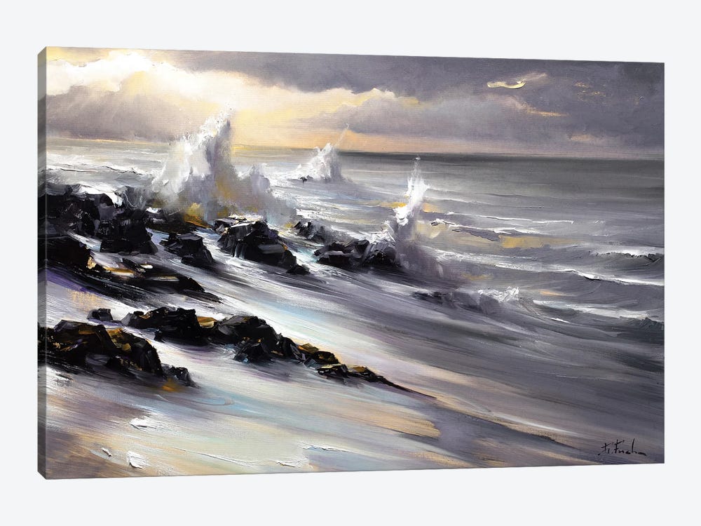Coastal Surf by Bozhena Fuchs 1-piece Canvas Art