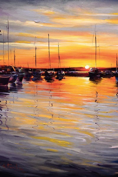 Bozhena Fuchs: Autumn Sunset by Bozhena Fuchs