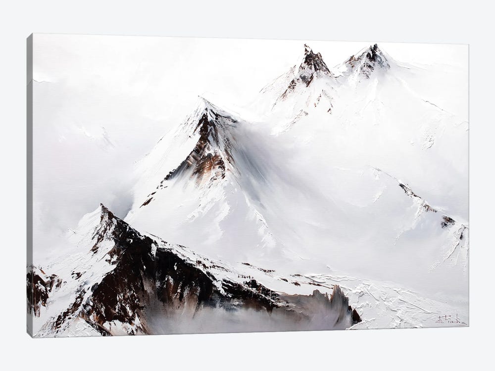 Snowy Mountains by Bozhena Fuchs 1-piece Canvas Artwork