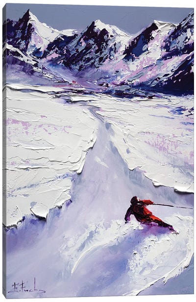 Fastest Skier Canvas Art Print - Skiing Art