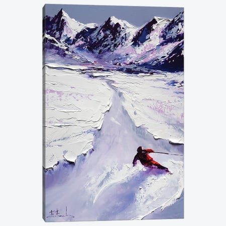 Fastest Skier Canvas Print #BZH194} by Bozhena Fuchs Canvas Art Print