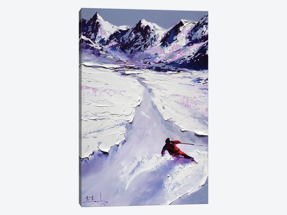 Fastest Skier by Bozhena Fuchs 1-piece Canvas Wall Art