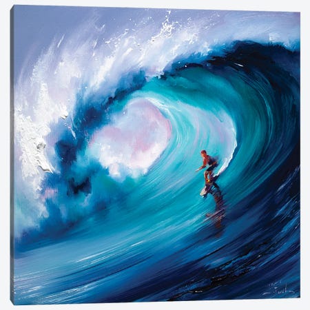 Fastest Surfer Canvas Print #BZH195} by Bozhena Fuchs Canvas Art Print