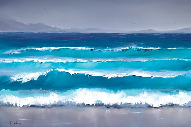 Turquoise Tide by Bozhena Fuchs wall art