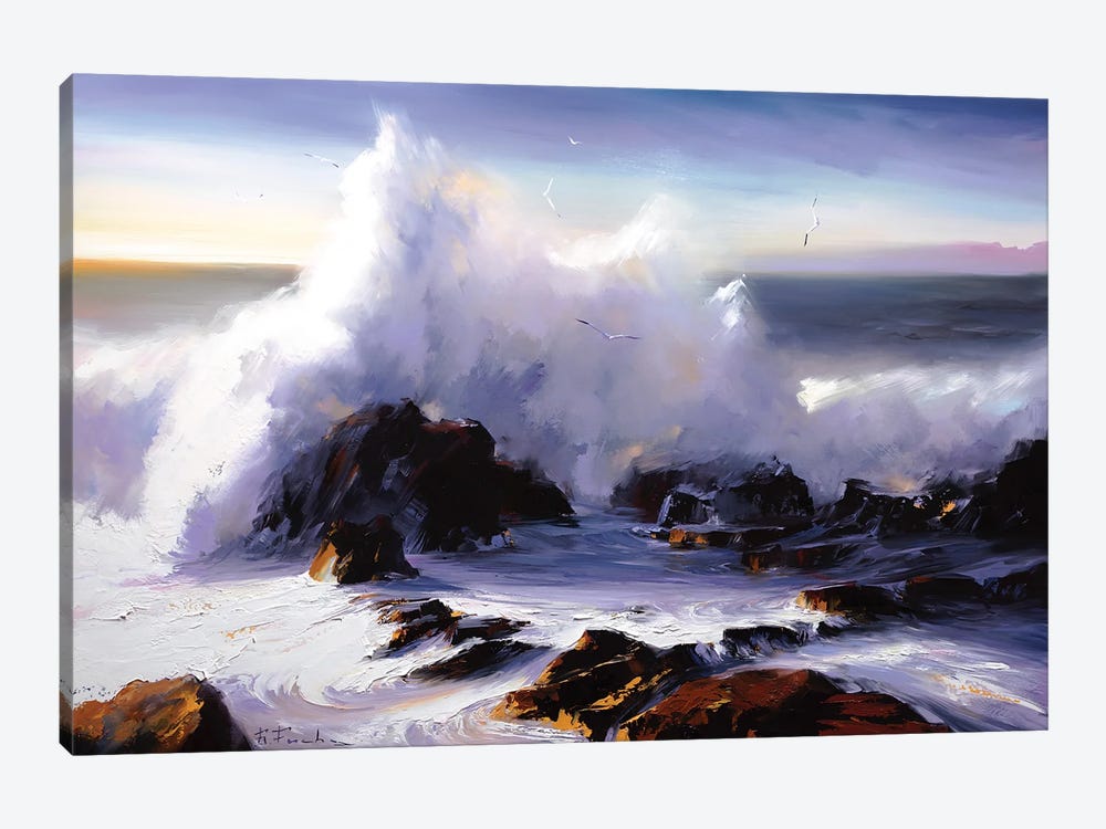 Serenade Of Sunlit Waves by Bozhena Fuchs 1-piece Canvas Print