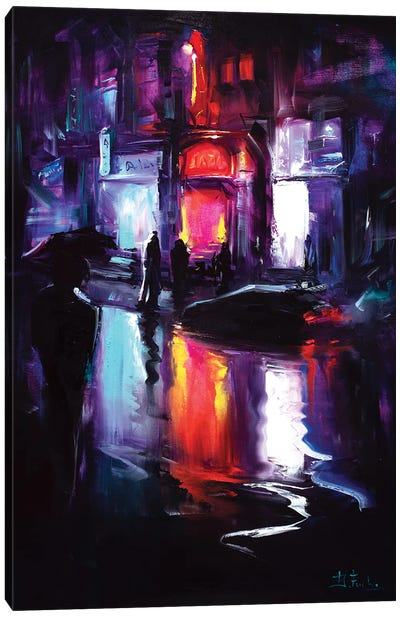 Nighttime Wanderings Canvas Art Print - Bozhena Fuchs