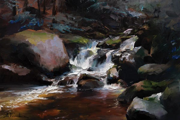 Bozhena Fuchs: Whispers Of The Woodland Stream by Bozhena Fuchs