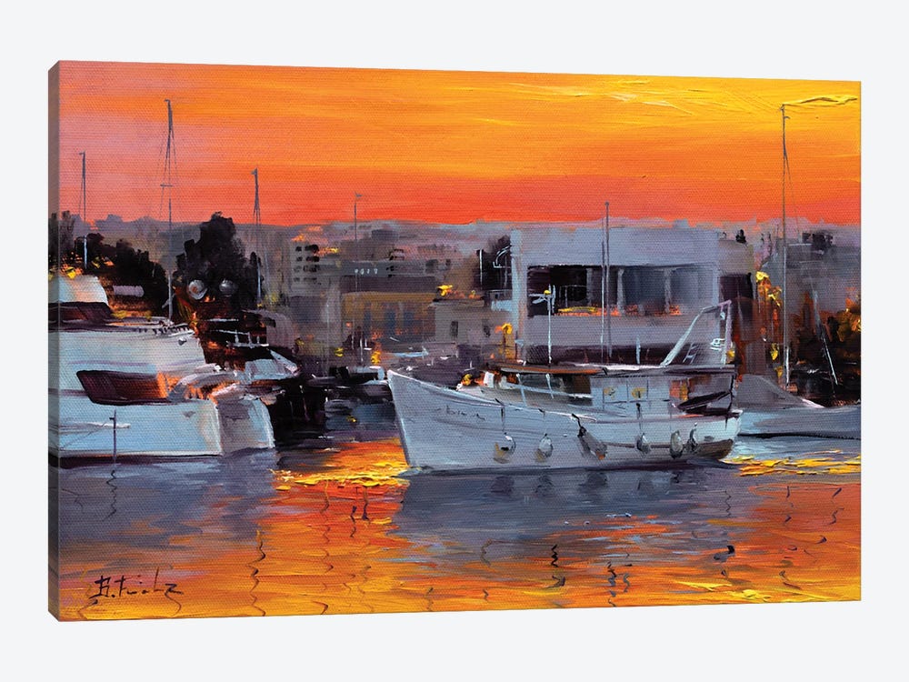 Red Sunset by Bozhena Fuchs 1-piece Art Print