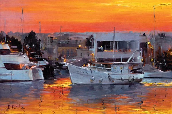 Bozhena Fuchs: Red Sunset by Bozhena Fuchs