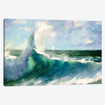 Crashing Wave Canvas Print #BZH23} by Bozhena Fuchs Canvas Art