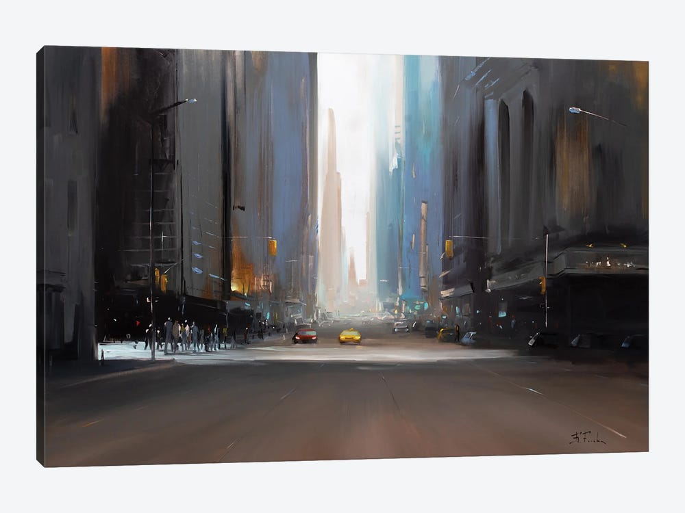 The Waking City by Bozhena Fuchs 1-piece Canvas Art