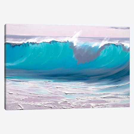 Birth Of The Turquoise Wave Canvas Print #BZH244} by Bozhena Fuchs Canvas Print
