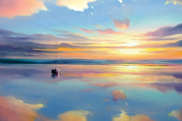 Sailboats: Where Sky Meets Water by Bozhena Fuchs