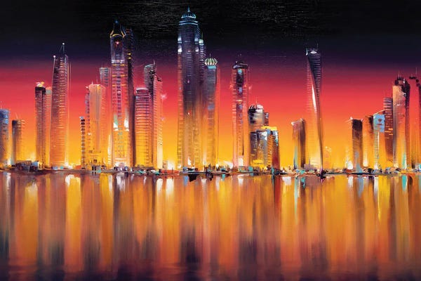 United Arab Emirates: Dubai Skyline View by Bozhena Fuchs