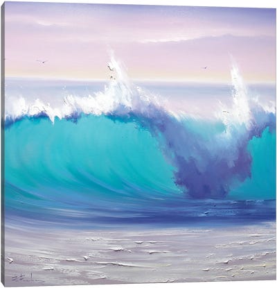 Turquoise Ocean Overture Canvas Art Print - Wave Art