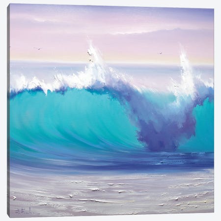 Turquoise Ocean Overture Canvas Print #BZH262} by Bozhena Fuchs Canvas Wall Art
