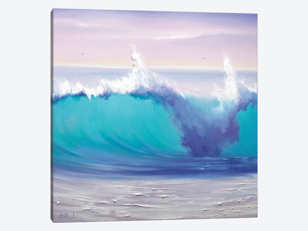 Turquoise Ocean Overture by Bozhena Fuchs 1-piece Canvas Art Print