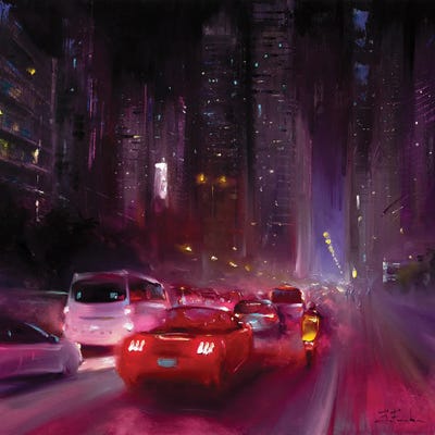 Urban Nocturnal Rhythms by Bozhena Fuchs framed wall art