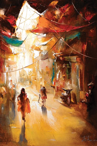 Middle Eastern Décor: Golden Streets by Bozhena Fuchs