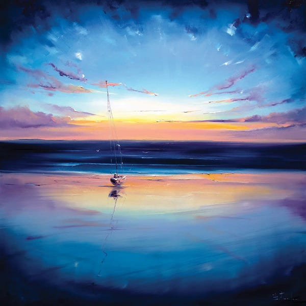 Contemporary Coastal: Morning Serenity by Bozhena Fuchs