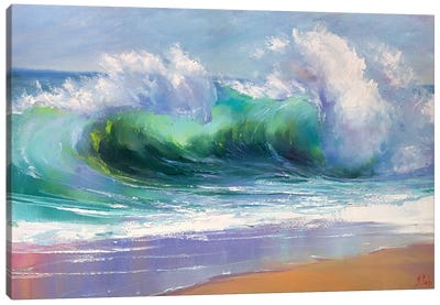 Morning Wave Canvas Art Print - Wave Art
