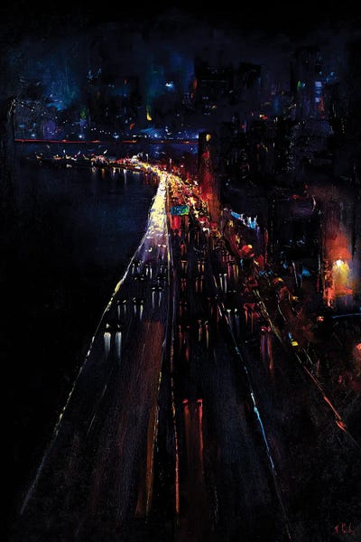 Manhattan Bridge by Bozhena Fuchs framed wall art