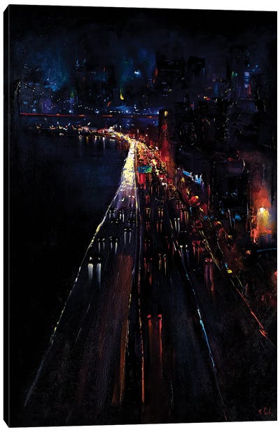 Manhattan Bridge Canvas Art Print - Bozhena Fuchs