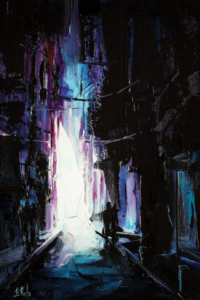 Bozhena Fuchs: Stroll Through The City At Night by Bozhena Fuchs