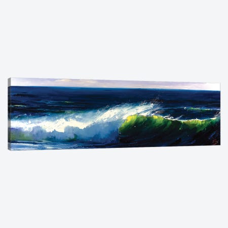 Green Wave Canvas Print #BZH38} by Bozhena Fuchs Canvas Print