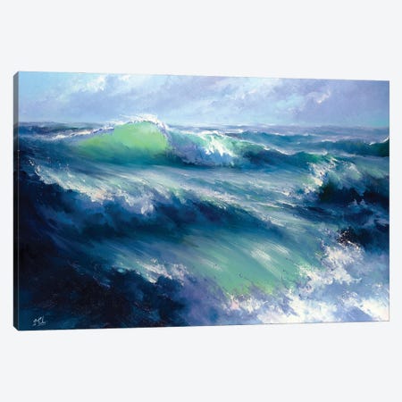 Morning Storm Canvas Print #BZH40} by Bozhena Fuchs Canvas Wall Art