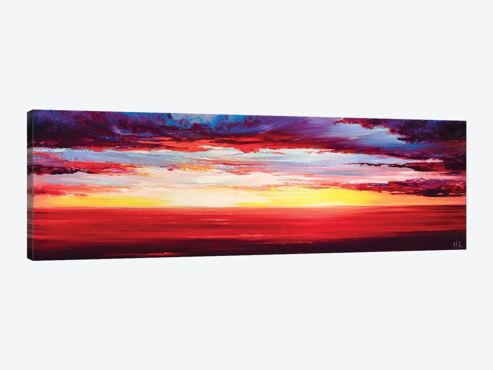 Red Sunset At The Sea by Bozhena Fuchs 1-piece Canvas Art Print