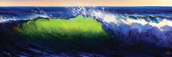 Waves: Green Wave Breaking by Bozhena Fuchs