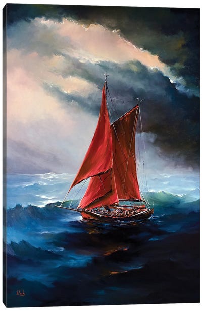 The Red Sails Canvas Art Print - Bozhena Fuchs