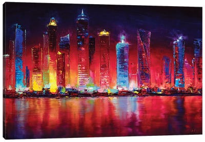 Dubai Skyline Canvas Art Print - Bozhena Fuchs