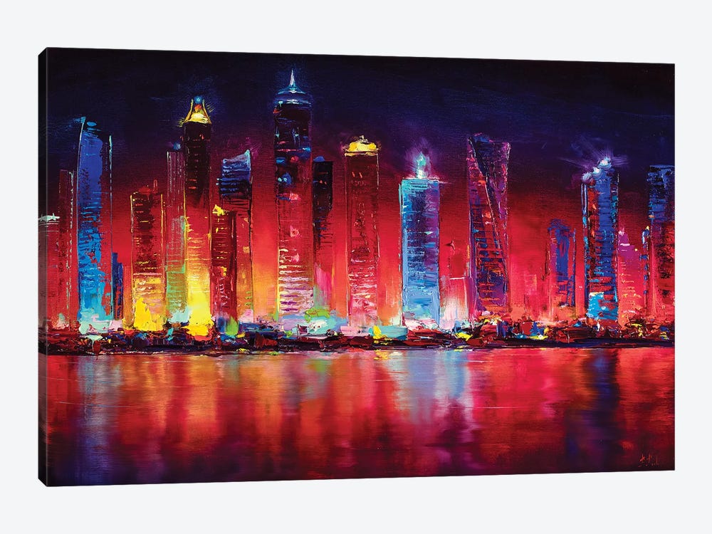 Dubai Skyline by Bozhena Fuchs 1-piece Canvas Wall Art
