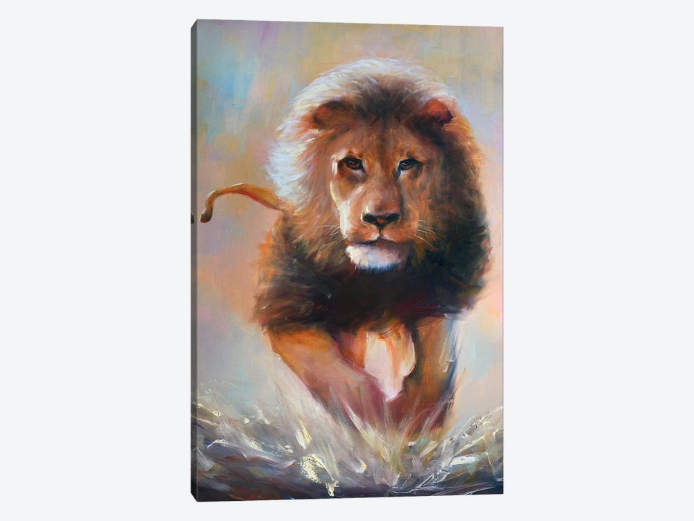 The Lion by Bozhena Fuchs 1-piece Canvas Art