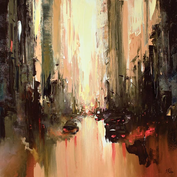 Bozhena Fuchs: Cityscape Painting by Bozhena Fuchs