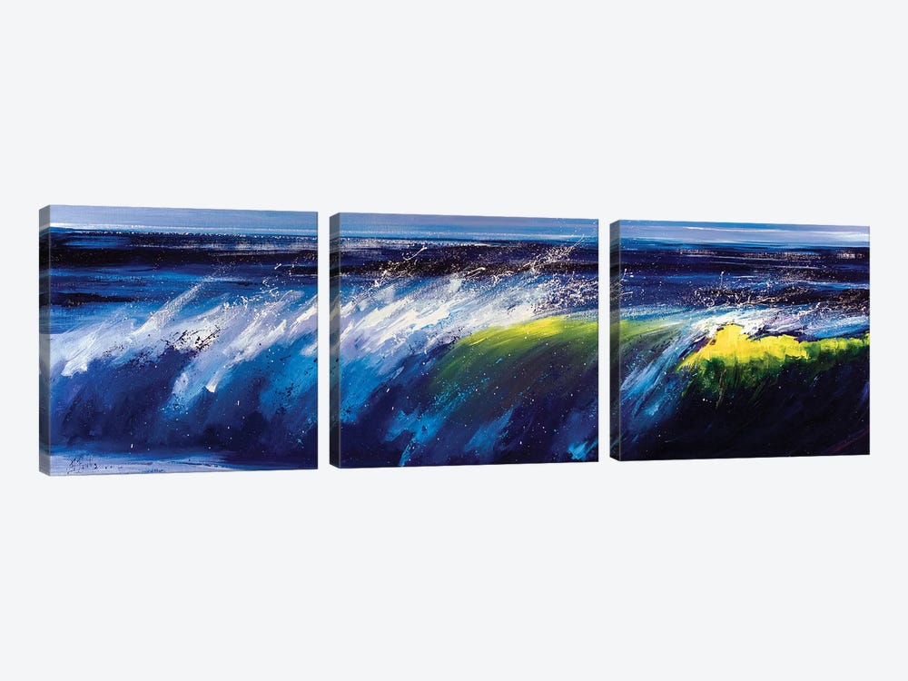 Ocean Wave by Bozhena Fuchs 3-piece Canvas Wall Art