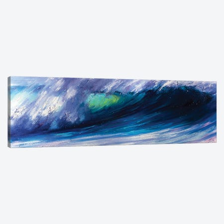 Wave Breaking On The Beach Canvas Print #BZH58} by Bozhena Fuchs Art Print