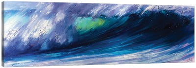 Wave Breaking On The Beach Canvas Art Print - Bozhena Fuchs