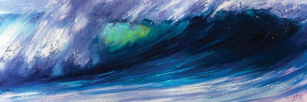 Bozhena Fuchs: Wave Breaking On The Beach by Bozhena Fuchs