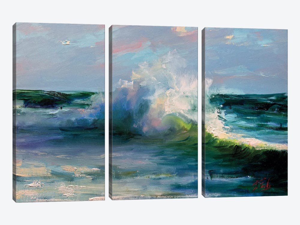 The Wave by Bozhena Fuchs 3-piece Canvas Art Print