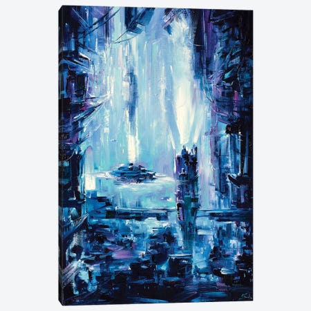Neon City Canvas Print #BZH60} by Bozhena Fuchs Canvas Art