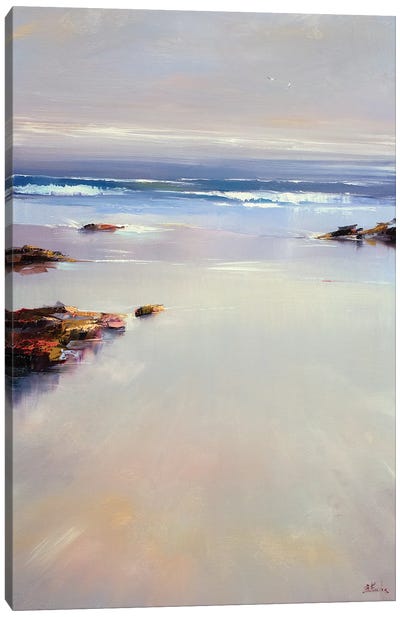 A Quiet Morning On The Beach Canvas Art Print - Bozhena Fuchs