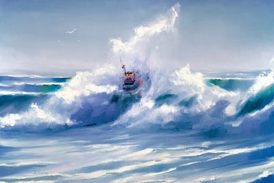 Through The Wave by Bozhena Fuchs framed wall art